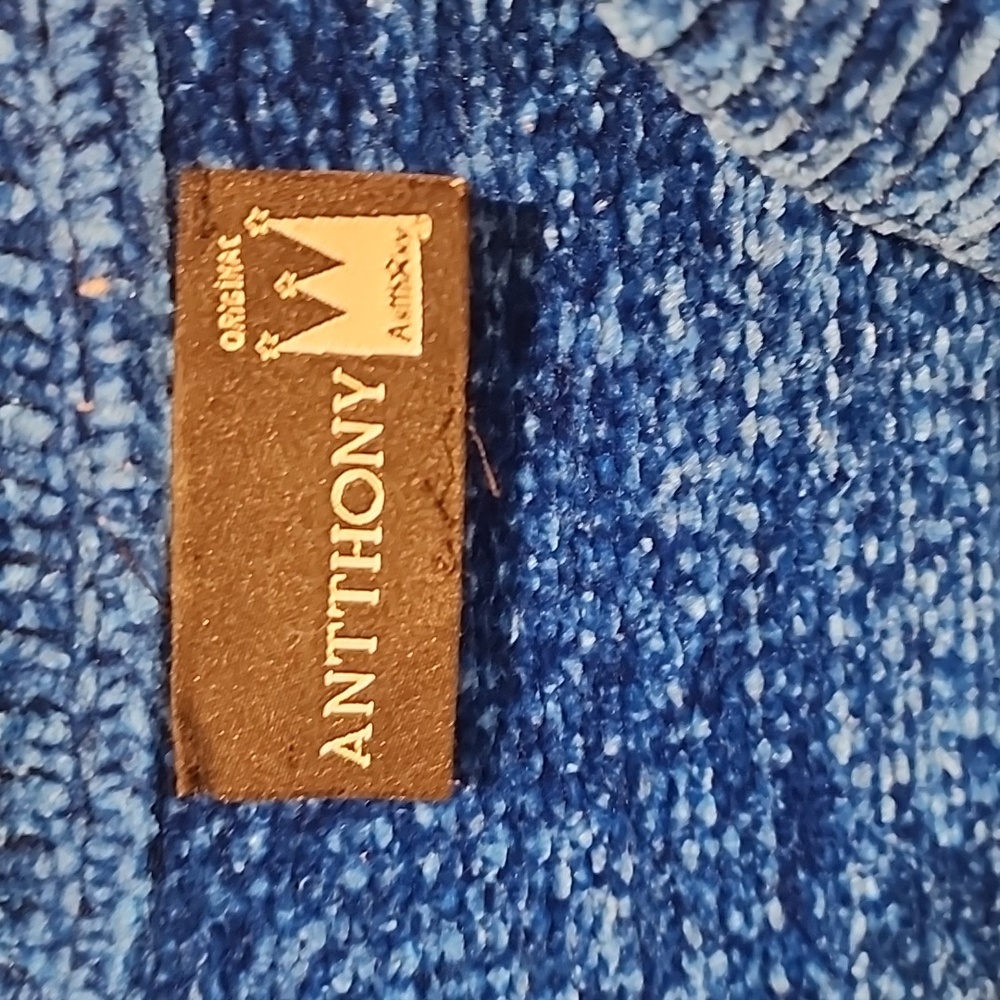 Antthony Timeless Textures blue cardigan  super soft chenille cardigan 1x/2x - Picture 8 of 8